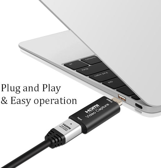 Powertech Konverter HDMI weiblich zu USB-A männlich Schwarz 1Stück (CAB-H147)