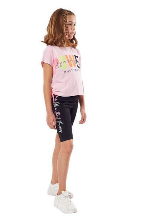 Εβίτα Kids Set with Leggings Summer 2pcs Pink