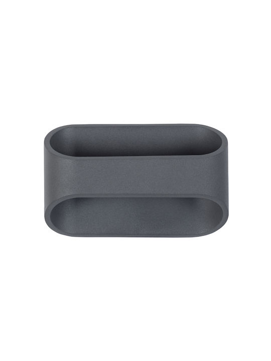 GloboStar Eden Modern Leuchte Wand mit Integrierter LED und Warmweißes Licht Schwarz 16x9cm