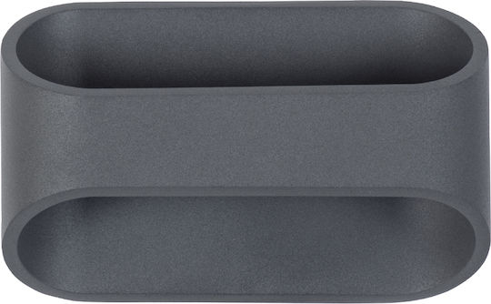 GloboStar Eden Modern Lumină de Perete cu LED Integrat și Lumină Alb Cald Negru 16x9cm