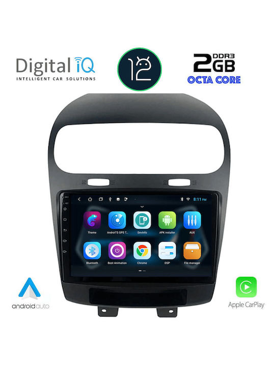 Digital IQ Car-Audiosystem für Fiat Freemont 2008+ (Bluetooth/USB/AUX/WiFi/GPS/Apple-Carplay) mit Touchscreen 9"