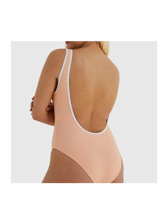 Ellesse Riga One-Piece Swimsuit with Open Back Orange