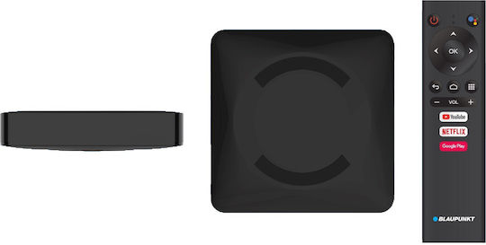 Blaupunkt TV Box B-Stream 4K UHD with WiFi USB 2.0 / USB 3.0 2GB RAM and 8GB Storage Space with Operating System Android and Google Assistant