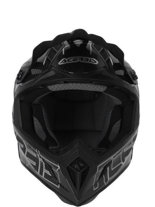 Acerbis Steel Carbon Black/Grey Motorcycle Helmet Motocross ECE 22.06