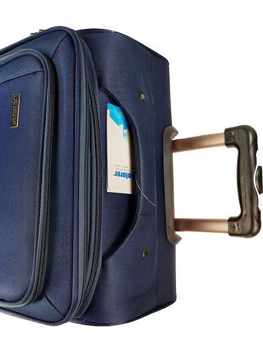 Explorer Luggage 15904 Голям Куфар Тъмносиня с 4 колела Височина 79см.