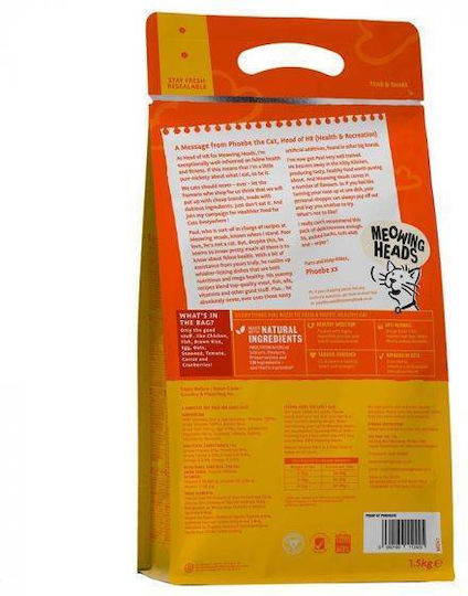 Paw Lickin' Chichen Dry Food for Adult Cats with Chicken 1.5kg