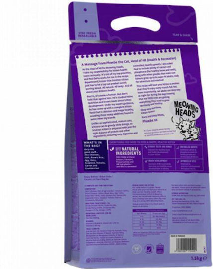 Meowing Heads Smitten Kitten Trockenfutter für junge Katzen mit Huhn 1.5kg