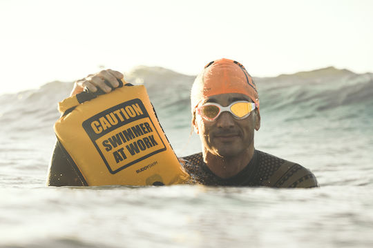 Buddyswim Σημαδούρα Τορπίλη Κολύμβησης Ασφαλείας 28lt Κίτρινη