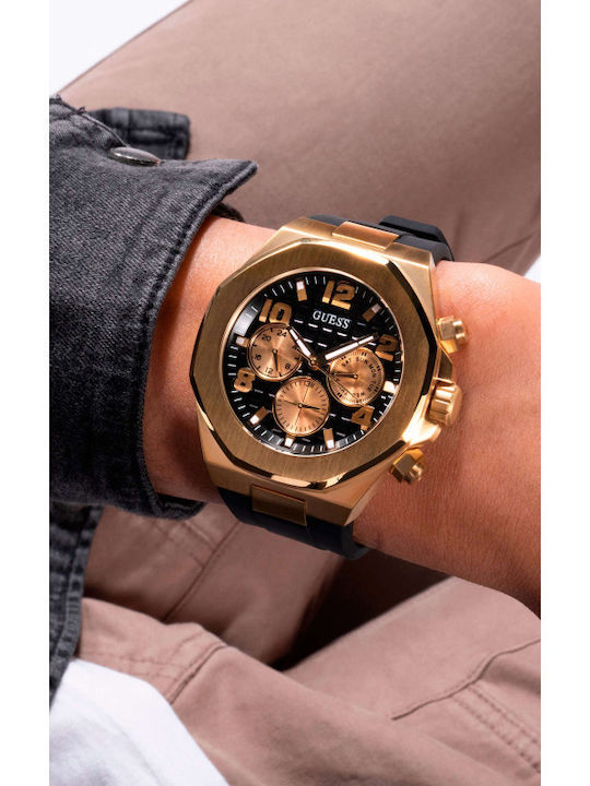 Guess Empire Men's Watch 46mm Chronograph Battery with Black Metal Bracelet