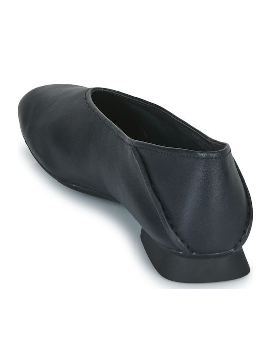 Casi Myra Leather Women's Ballerina Shoes in Black Colour