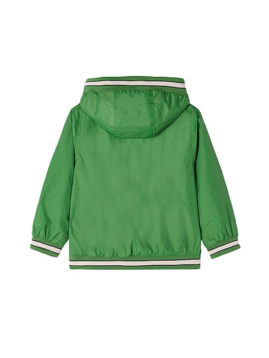 Mayoral Kids Casual Jacket short Windproof Hooded Green