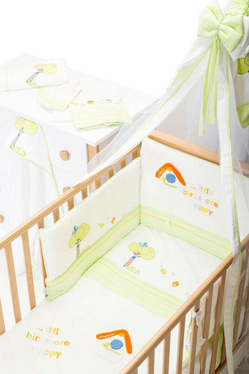 Bebe Stars Set Für Krippe Little Birds Grün 4Stück
