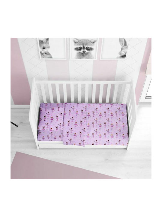 Dimcol Duvet Crib Cotton Ballerina 167 Lilac 120x160cm