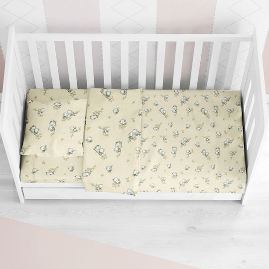 Dimcol Baby Duvet Cover Birds 16 Ecru 120x160cm
