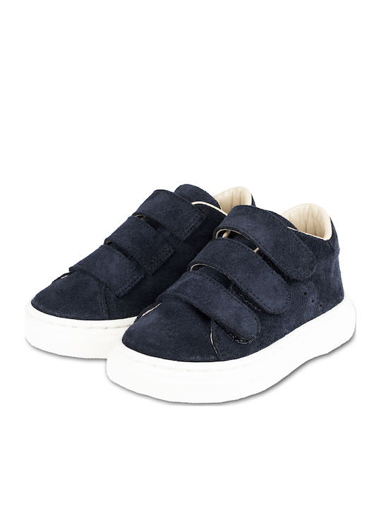 Babywalker Christening Leather Sneakers Navy Blue