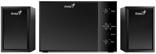 Genius SW-2.1 350 Ηχεία Υπολογιστή 2.1 με Ισχύ 15W Μαύρα