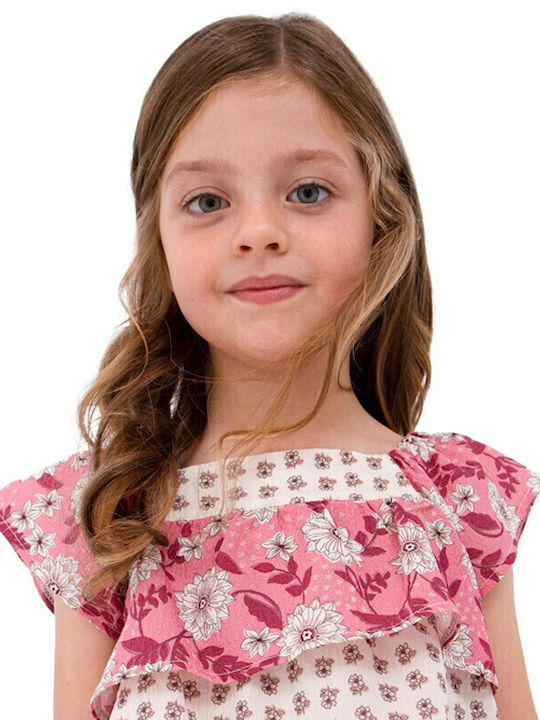 Kids' Crop Top Sleeveless Fuchsia