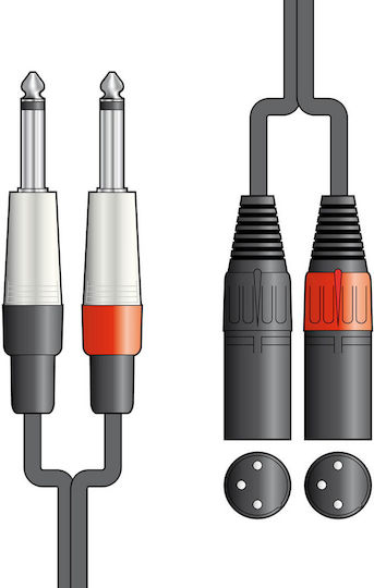 Citronic 26J-2XM150 Cable 2x XLR male - 2x 6.3mm male Μαύρο 1.5m (190.034UK)