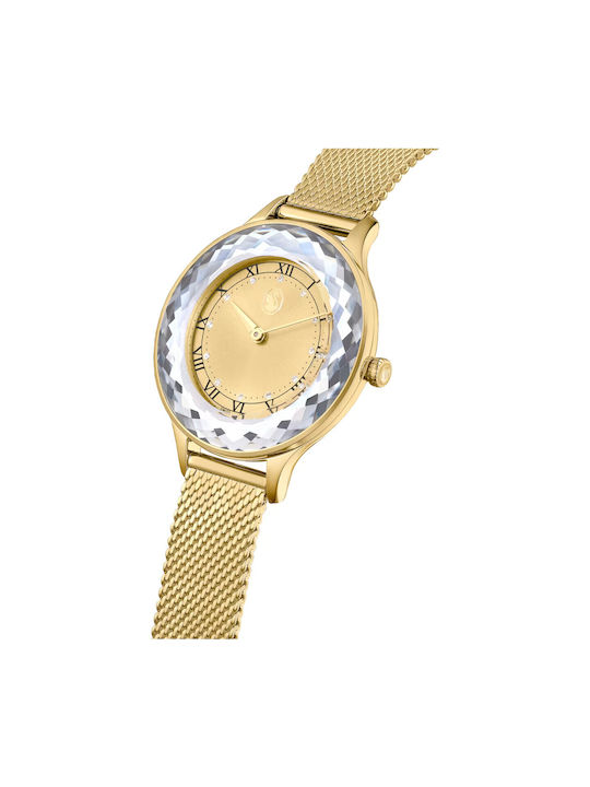 Swarovski Uhr Chronograph mit Gold Metallarmband