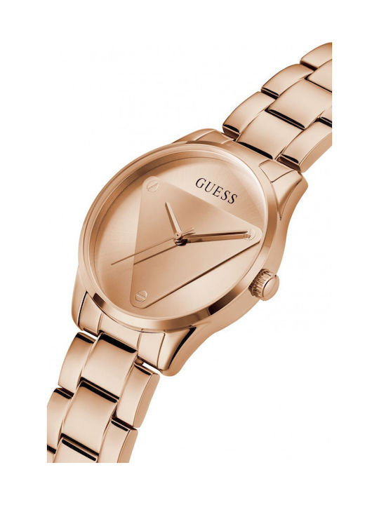 Guess Γυναικείο Ρολόι 36mm Χρονογράφος Μπαταρίας με Ροζ Χρυσό Μεταλλικό Μπρασελέ
