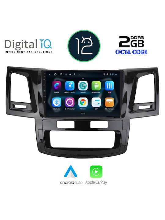 Digital IQ Car Audio System for Toyota Hilux 2005-2016 (Bluetooth/USB/AUX/WiFi/GPS/Apple-Carplay/CD) with Touch Screen 9"