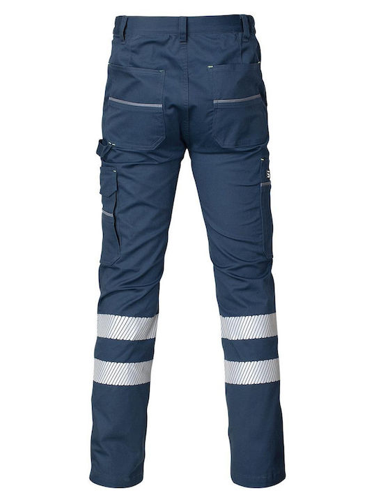STOP Falcon II Reflective Work Trousers Navy Blue