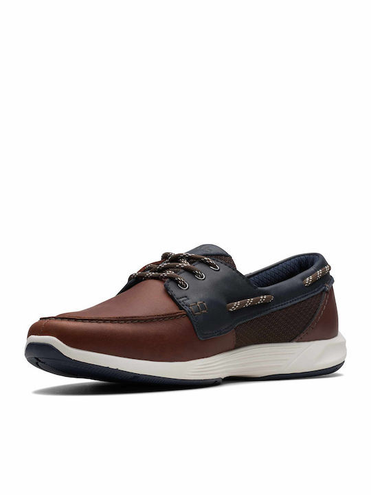 Atl Sail Go Men's Leather Boat Shoes Brown