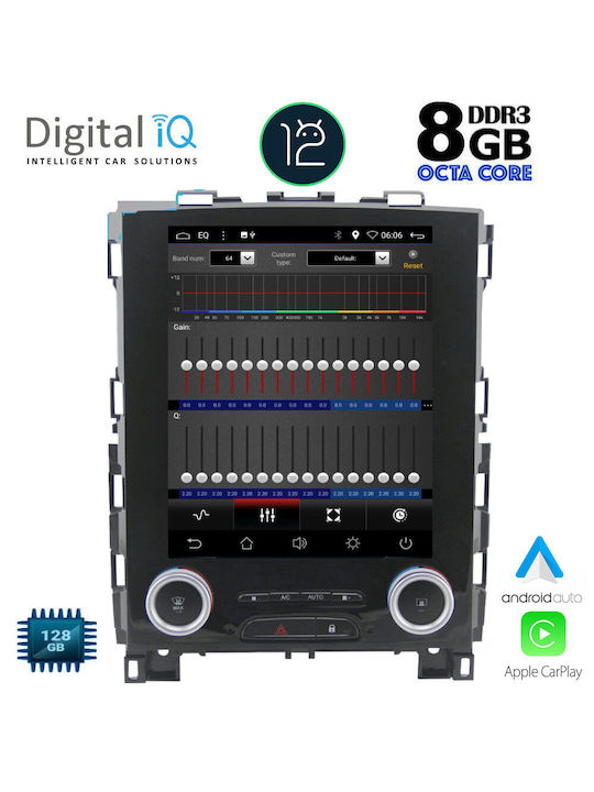 Digital IQ Car Audio System for Renault Koleos / Megane 2016+ (Bluetooth/USB/AUX/WiFi/GPS/Apple-Carplay/Android-Auto/CD) with Touch Screen 9.7"