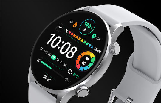 Haylou RT3 Solar Plus 45mm Smartwatch with Heart Rate Monitor (Silver)