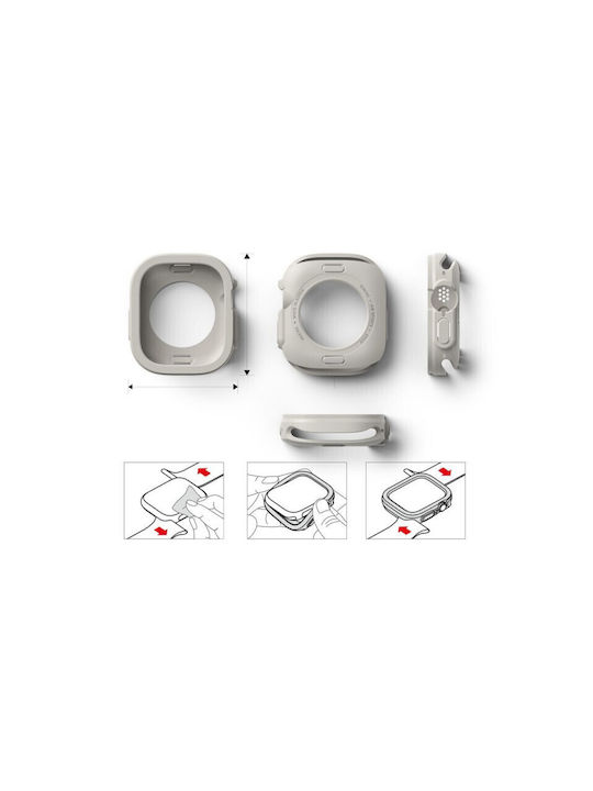 Ringke Air Калъф Силикон Топло Сив За Apple Watch Ultra 49мм