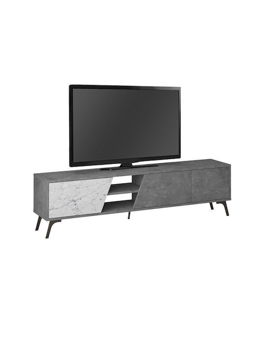 TV Stand Fiona Gray Retro / White M180xD35.6xH48cm