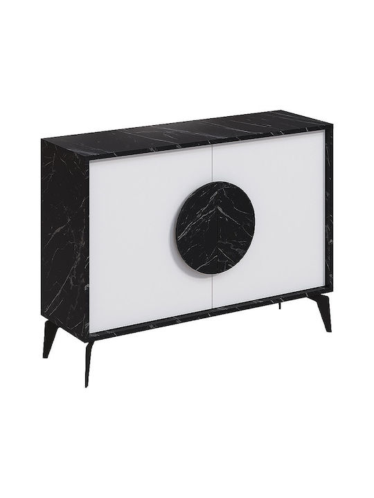 Bufet Gora Din Lemn Negru / Alb 110x35.6x82cm
