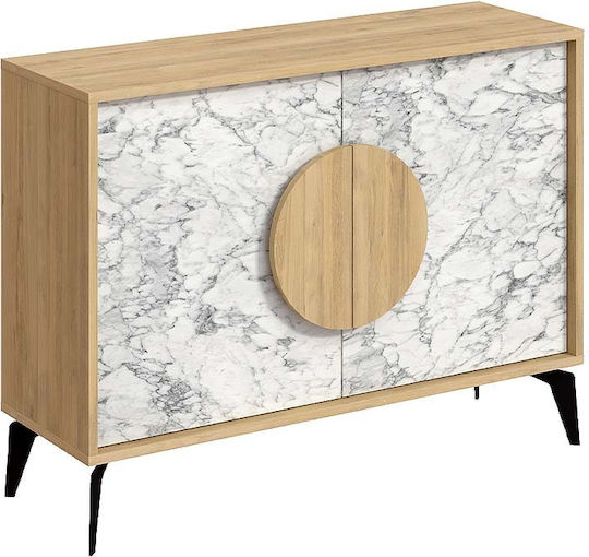 Gora Holz Sideboard GP037-0082 3 Eiche / Weiß 110x35.6x82cm