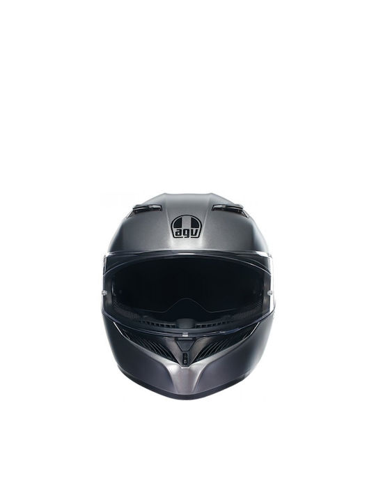 AGV K3 Grey Matt Motorcycle Helmet Full Face ECE 22.06 1500gr with Pinlock and Sunvisor