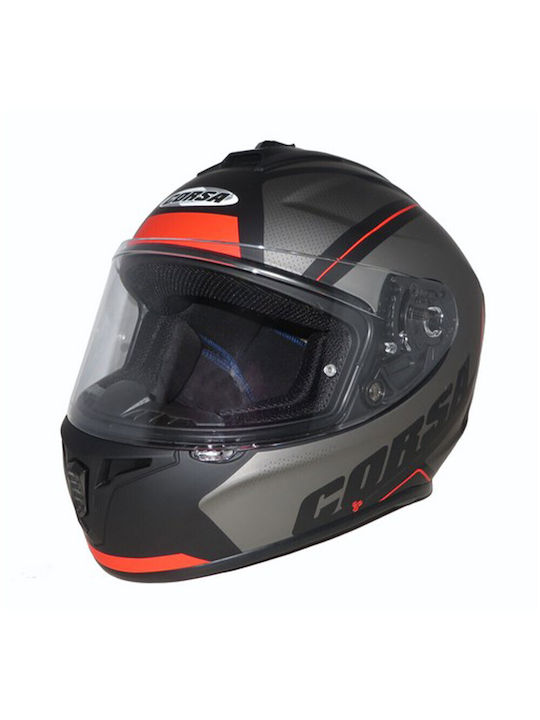 Corsa Blade CN112 Full Face Helmet ECE 22.05 Matt Grey Black