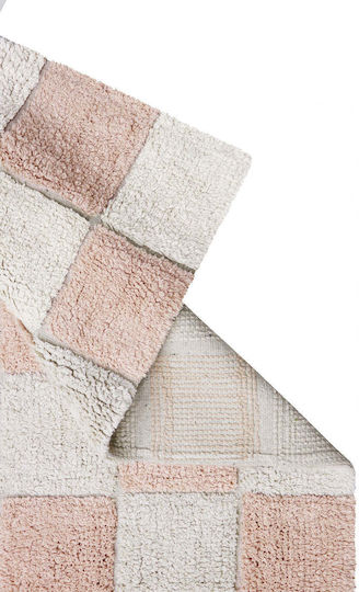 Lorena Canals Handmade Kids Cotton Rug Kitchen Tiles 120x160cm Rose