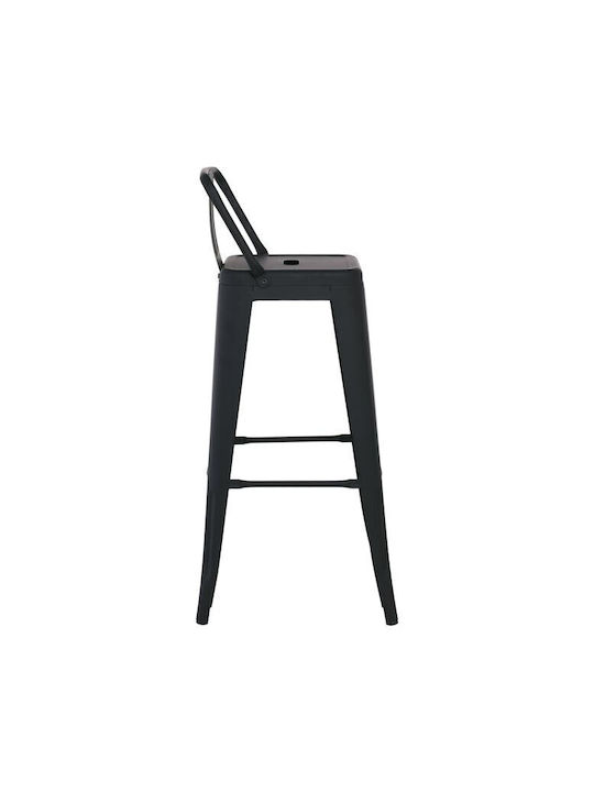 Scaun Metalic Pentru Bar Exterior Relix Negru 44x44x96cm