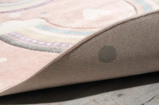 Tzikas Carpets 40109-255 Детски Килим Път Розов 160x160см Дебелина 13мм