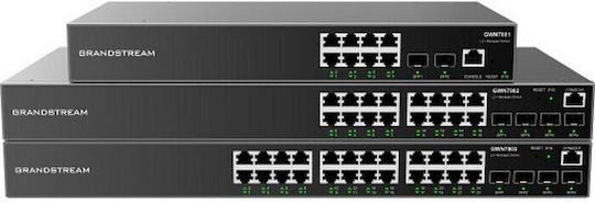 Grandstream GWN7802P Managed L2 PoE+ Switch με 16 Θύρες Gigabit (1Gbps) Ethernet και 4 SFP Θύρες