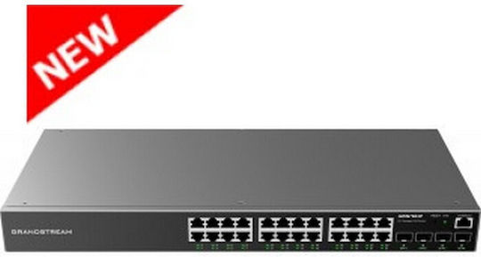 Grandstream GWN7803P Managed L2 PoE+ Switch με 24 Θύρες Gigabit (1Gbps) Ethernet και 4 SFP Θύρες