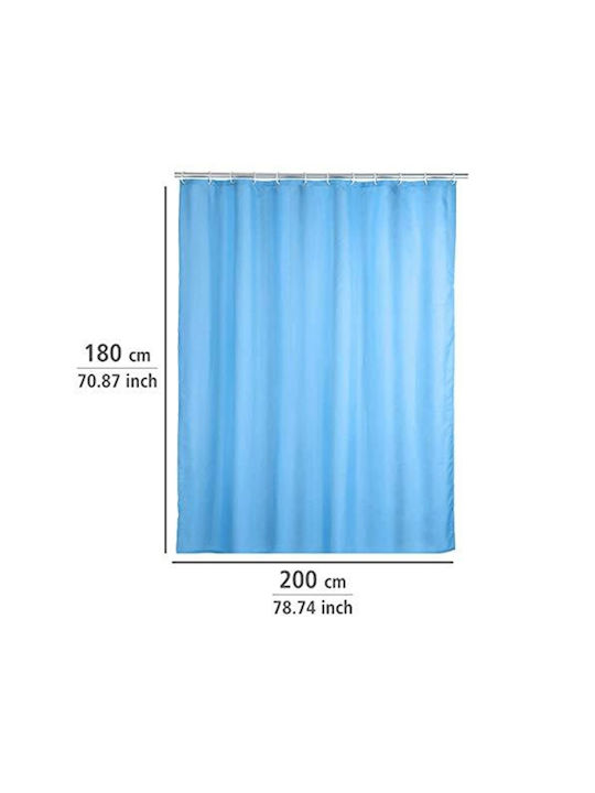 Wenko Duschvorhang 180x200cm Light Blue Hellblau