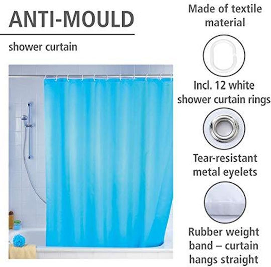 Wenko Κουρτίνα Μπάνιου 180x200 Light Blue