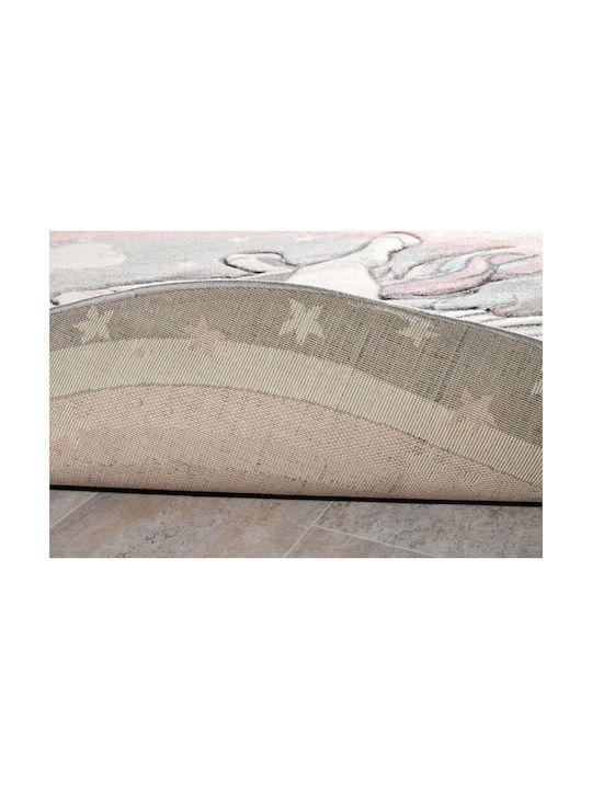 Tzikas Carpets Kids Rug Unicorn Pink 160x160cm Thickness 13mm