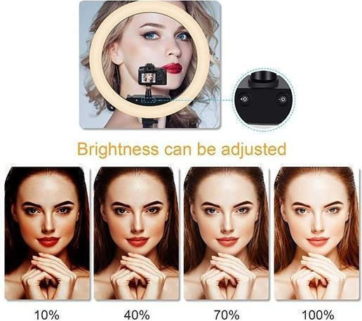 Factory CXB-460 Ring Light 43cm 3200 - 5800K with Floor Tripod and Mobile Phone Holder