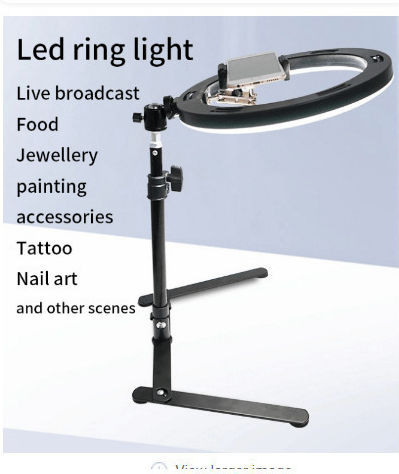 Photo Lamp Led USB Ringlicht 26cm 3200 - 6500K mit Desktop Ständer/Halterung Halterung und Halterung für Handy