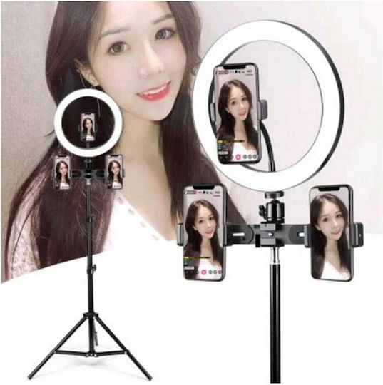 Ring Light 25.4cm 3000 - 6000K with Floor Tripod and Mobile Phone Holder