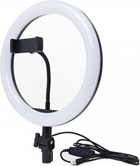 Andowl Ring Lamp Ring Light 26cm 3200 - 5600K με Τρίποδο Δαπέδου και Βάση για Κινητό