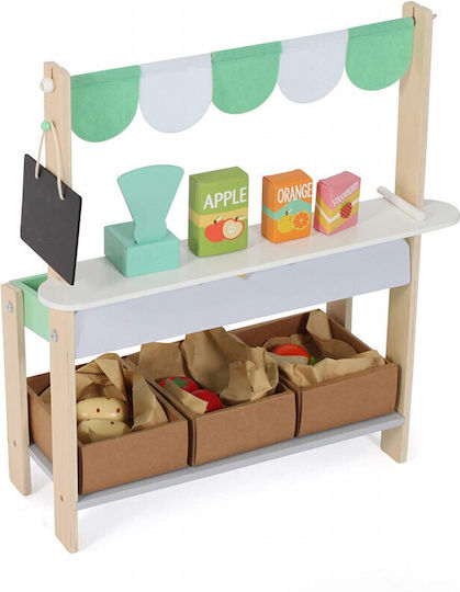 Gerardo’s Toys Wooden Market Stall from Wood for 3+ Years 12pcs