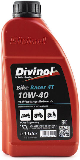 Divinol Bike Racer 4T Teilsynthetisch Motorradöl für Viertaktmotoren 10W-40 1Es