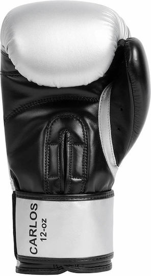 Benlee Carlos 199155 Boxing Gloves made of Synthetic Leather for Match Silver